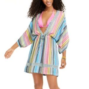 Dotti MULTI Havana Coast Striped Tunic Swim Cover-up, US Medium